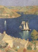 Joseph E.Southall The Three-Masted Schooner china oil painting artist